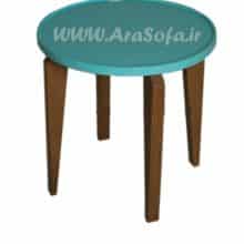 میز عسلی چوبی گرد مدل Mst5