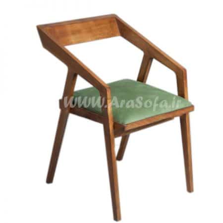 صندلی چوبی فلزی دسته اوریب مدل HCH3 - مبل آرا